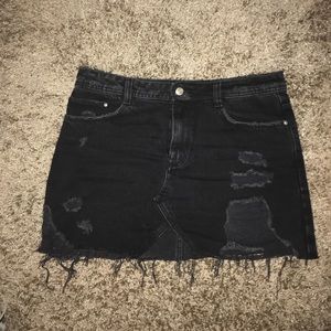 Black denim Zara skirt